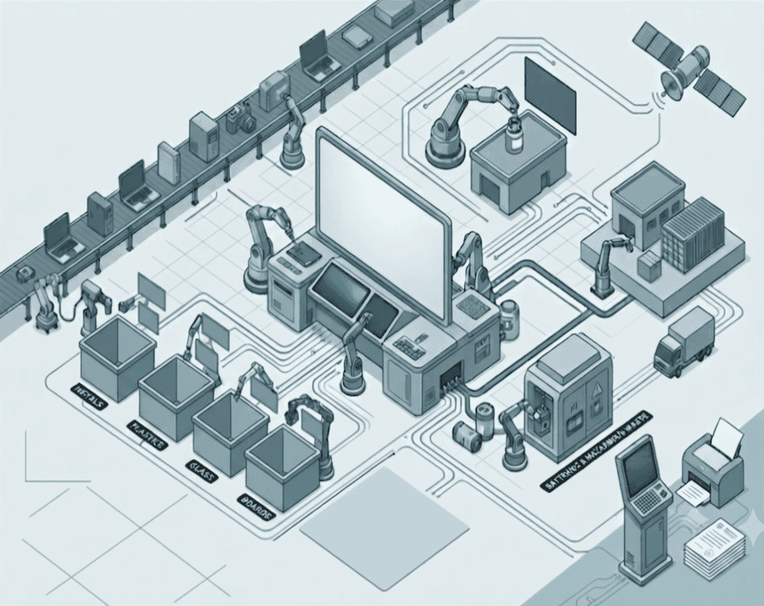 Zero-to-landfill recycling of end-of-life equipment