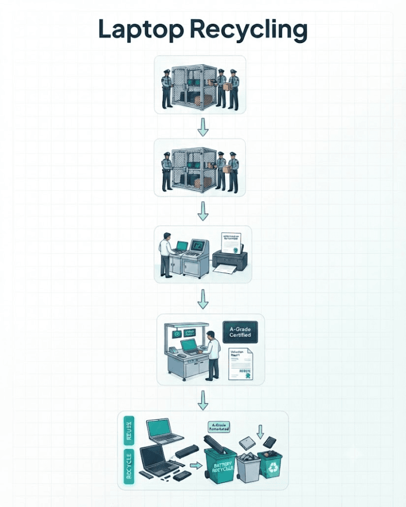Laptop Recycling process — how it works